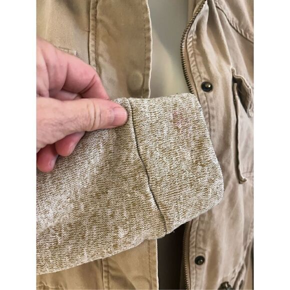 Forever & Flower Tan Jacket. Cotton. Size Medium. - Picture 5 of 8